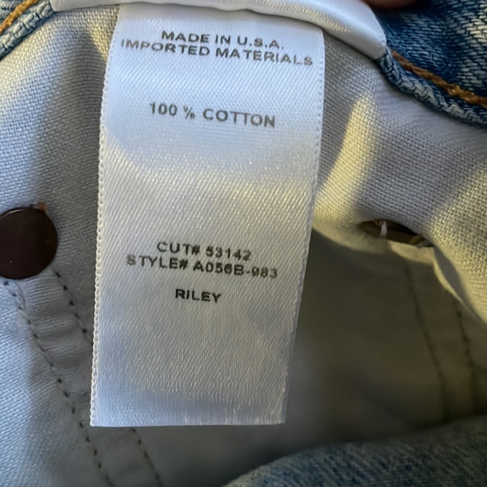 Agolde Light Blue Riley Ripped Jeans 25 - Picture 5 of 5